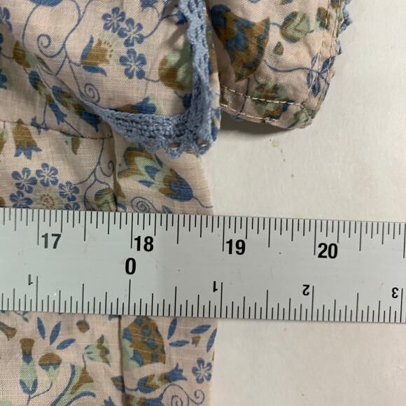 Sabina Musayev XS Mandy Top Sage Print Peplum Sleeve Floral Cottage - Picture 7 of 9